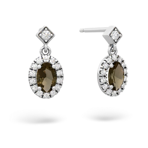 smoky_quartz milgrain earrings