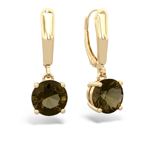 smoky quartz lever-back earrings