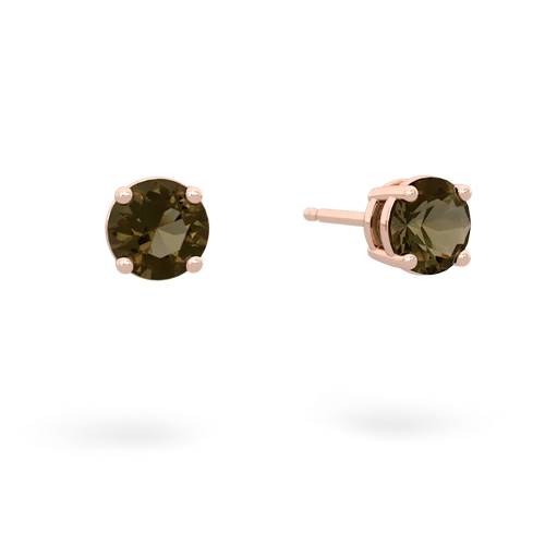 smoky quartz stud earrings