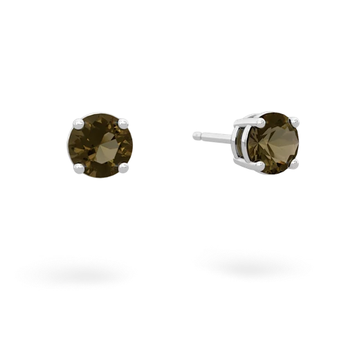 smoky quartz stud earrings