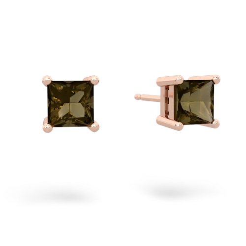 smoky quartz stud earrings