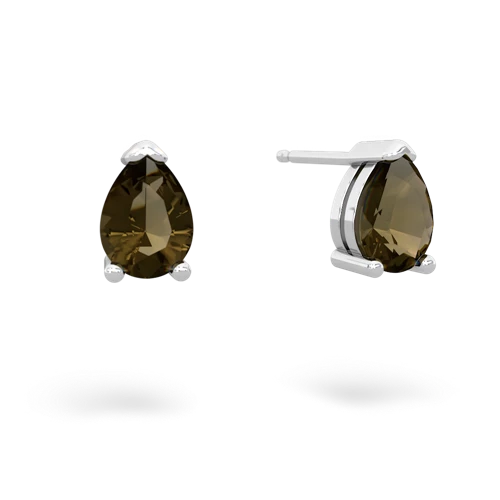 smoky quartz stud earrings