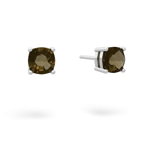 smoky quartz stud earrings