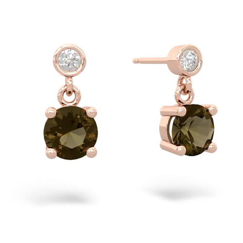 smoky quartz stud earrings