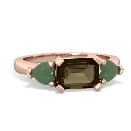 smoky quartz-jade timeless ring