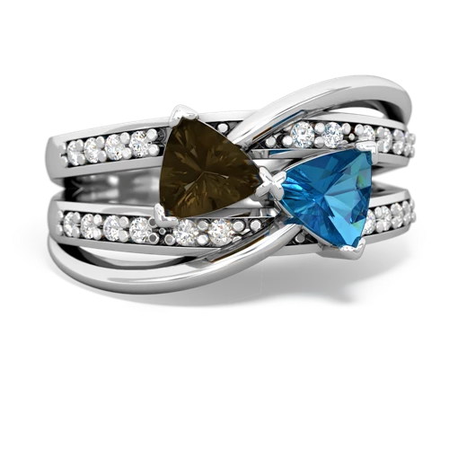 smoky quartz-london topaz couture ring