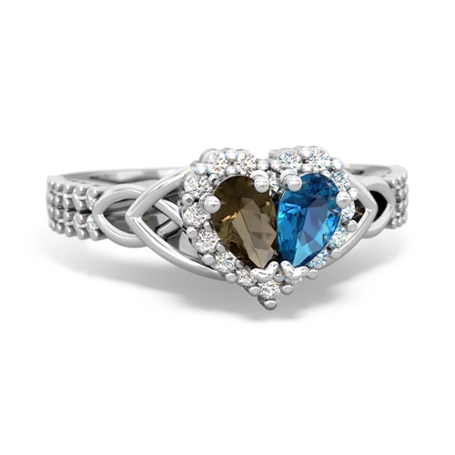 smoky quartz-london topaz keepsake engagement ring