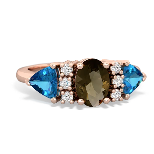 smoky quartz-london topaz timeless ring