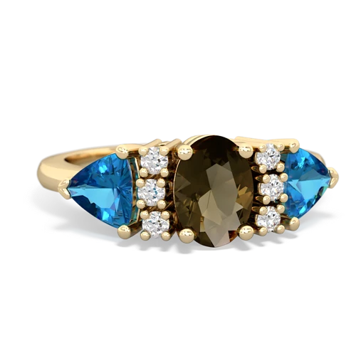 smoky quartz-london topaz timeless ring