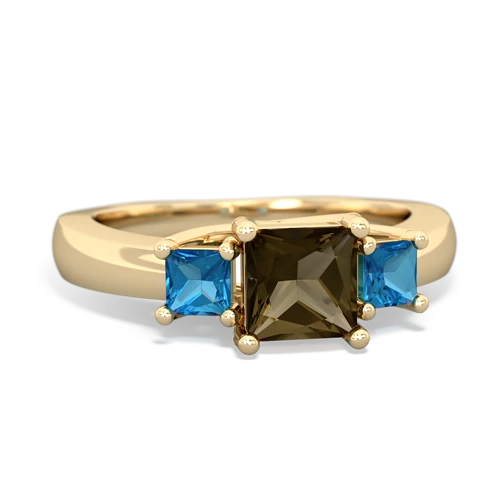 smoky quartz-london topaz timeless ring