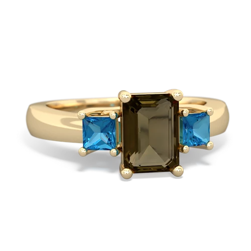 smoky quartz-london topaz timeless ring