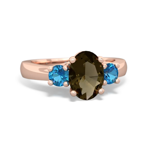 smoky quartz-london topaz timeless ring