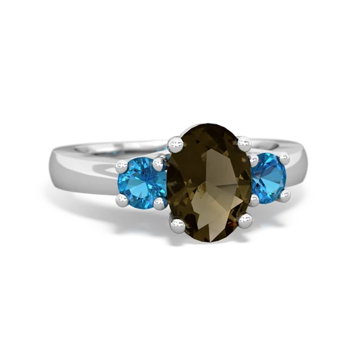 smoky quartz-london topaz timeless ring