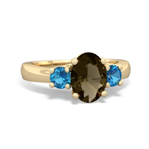 smoky quartz-london topaz timeless ring