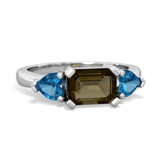 smoky quartz-london topaz timeless ring