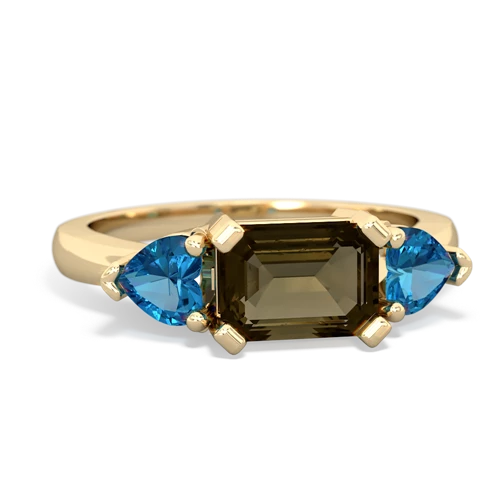 smoky quartz-london topaz timeless ring