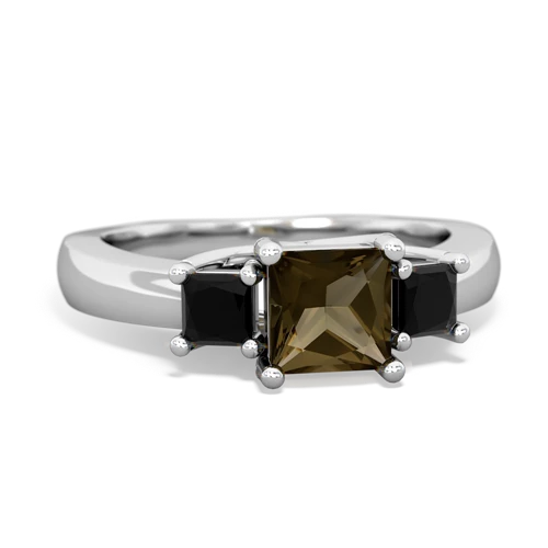 smoky quartz-onyx timeless ring