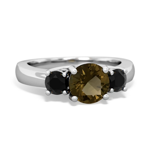 smoky quartz-onyx timeless ring