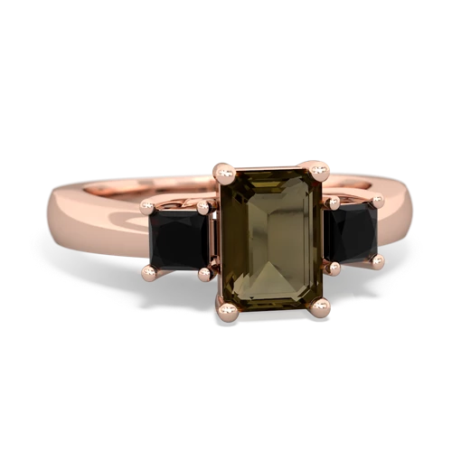 smoky quartz-onyx timeless ring