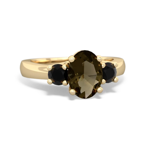 smoky quartz-onyx timeless ring