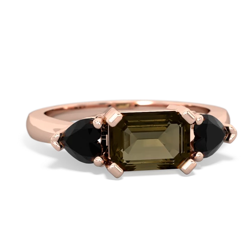 smoky quartz-onyx timeless ring