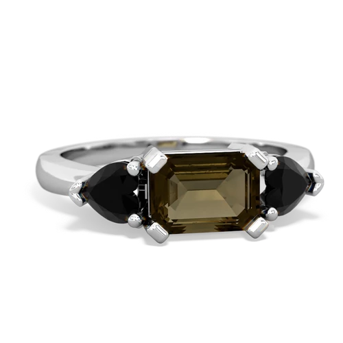 smoky quartz-onyx timeless ring