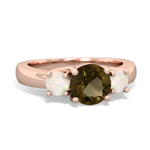 smoky quartz-opal timeless ring