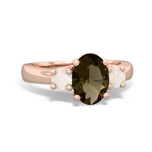 smoky quartz-opal timeless ring