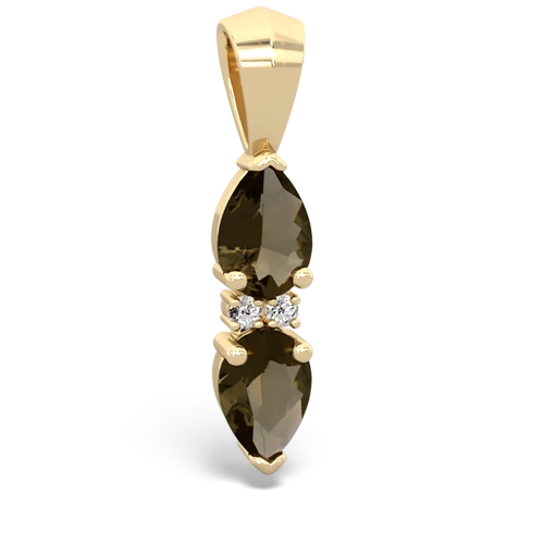 smoky quartz bowtie pendant