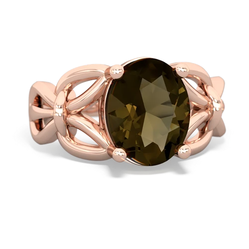 smoky quartz celtic ring