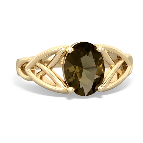 smoky quartz celtic ring