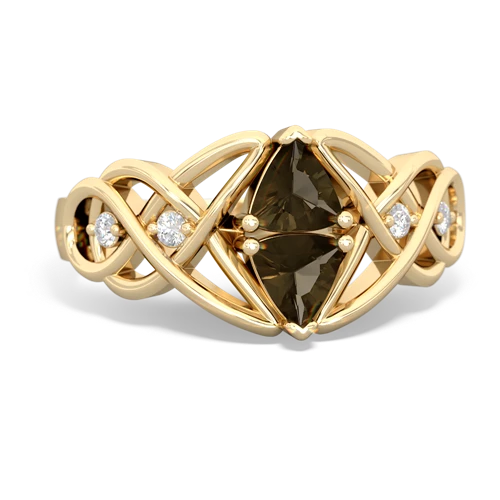 smoky quartz celtic knot ring
