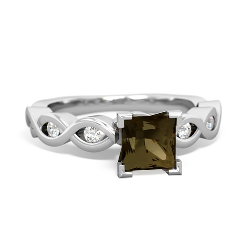 Smoky Quartz Infinity Engagement Genuine Smoky Quartz ring Ring
