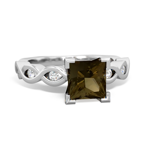 Smoky Quartz Infinity Engagement Genuine Smoky Quartz ring Ring