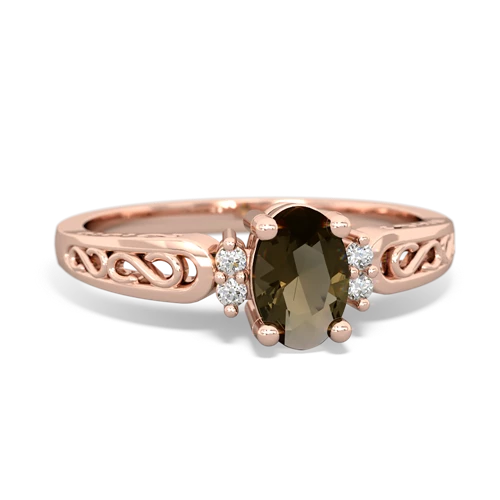 smoky quartz filligree ring