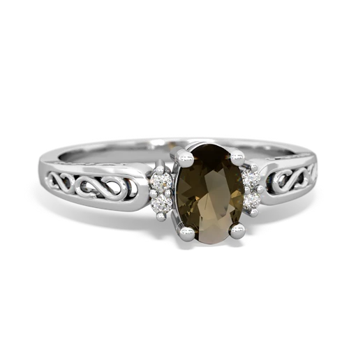 smoky quartz filligree ring