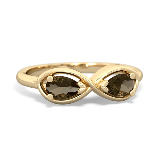 smoky quartz infinity ring