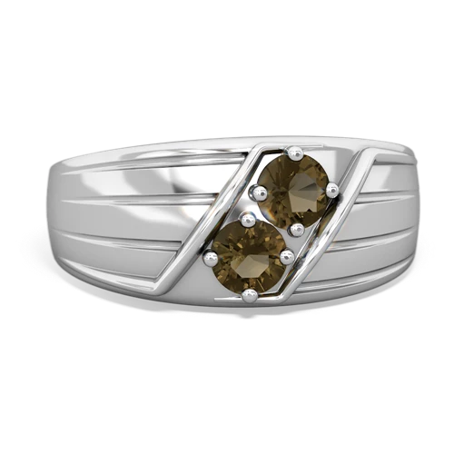 smoky quartz mens ring