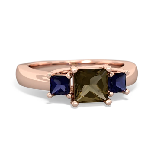 smoky quartz-sapphire timeless ring