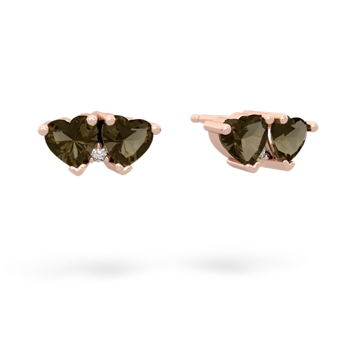 smoky quartz-smoky quartz  earrings