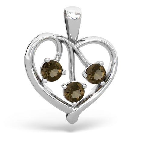 lab ruby-blue topaz love heart pendant