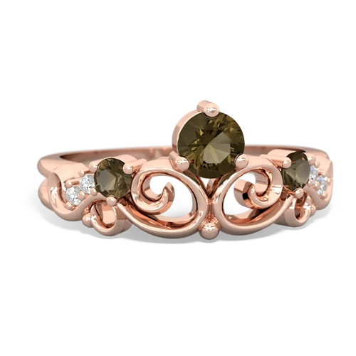 lab emerald-pink sapphire crown keepsake ring