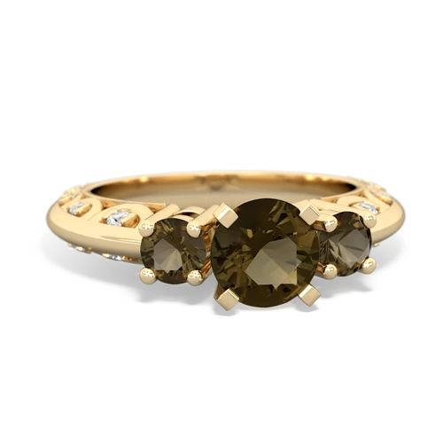 smoky quartz-smoky quartz engagement ring
