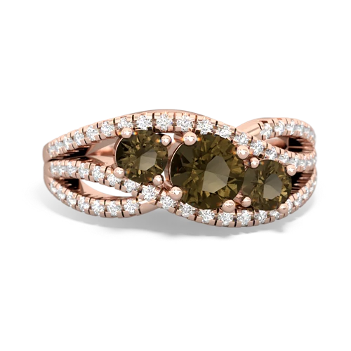opal-opal three stone pave ring
