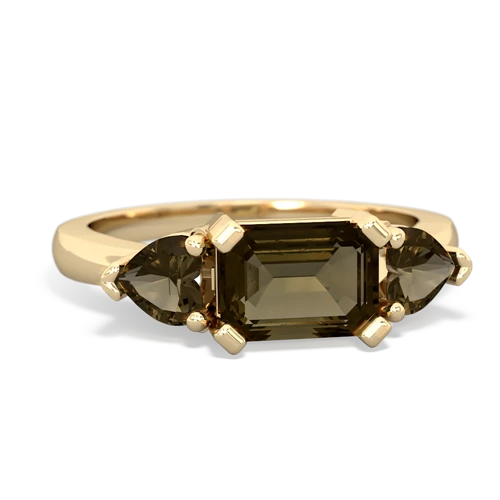 lab sapphire-peridot timeless ring
