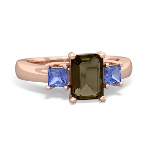 smoky quartz-tanzanite timeless ring