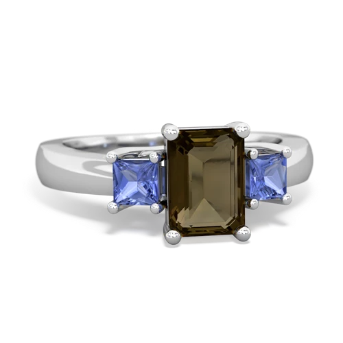 smoky quartz-tanzanite timeless ring