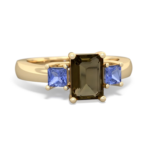 smoky quartz-tanzanite timeless ring