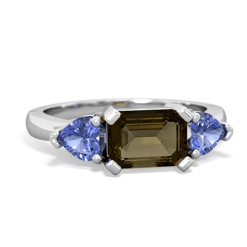 smoky quartz-tanzanite timeless ring