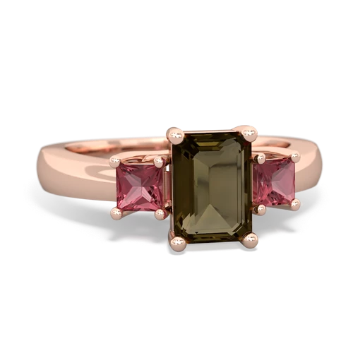 smoky quartz-tourmaline timeless ring